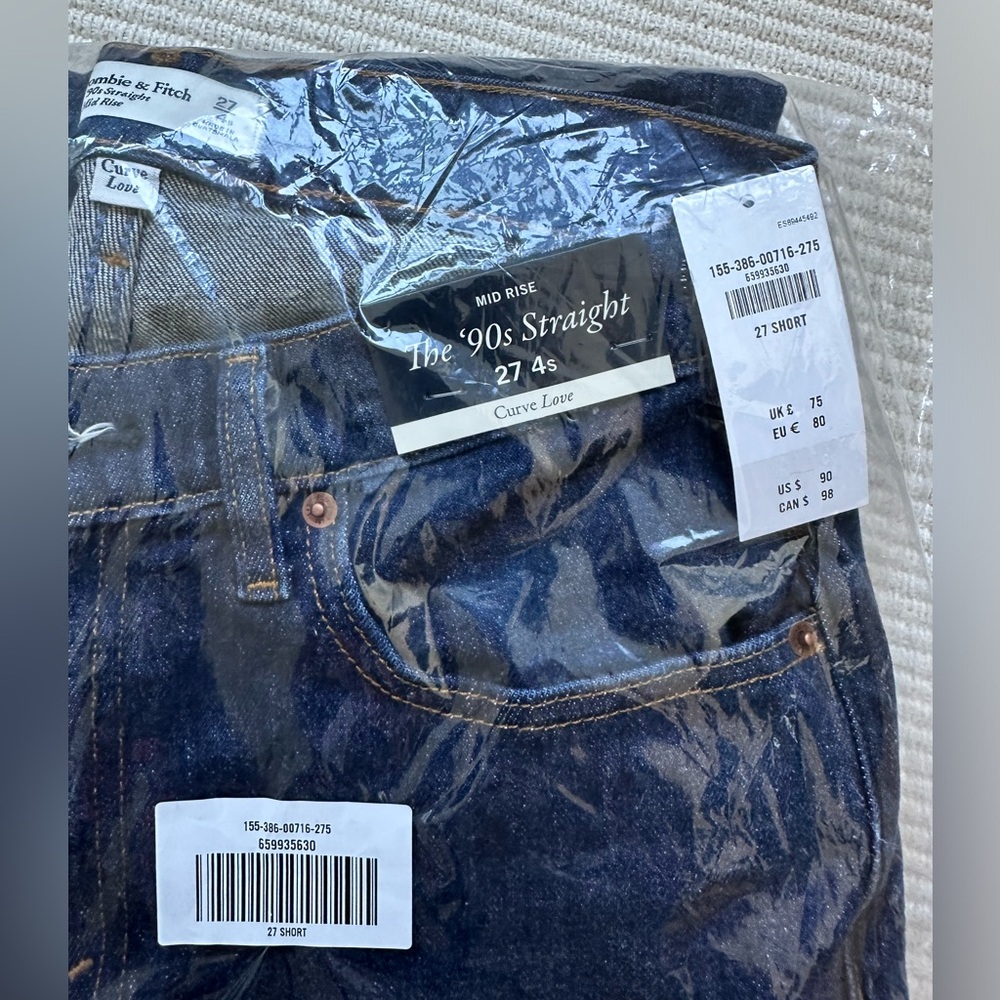 Abercrombie & Fitch Mid Rise 90s Straight Jean